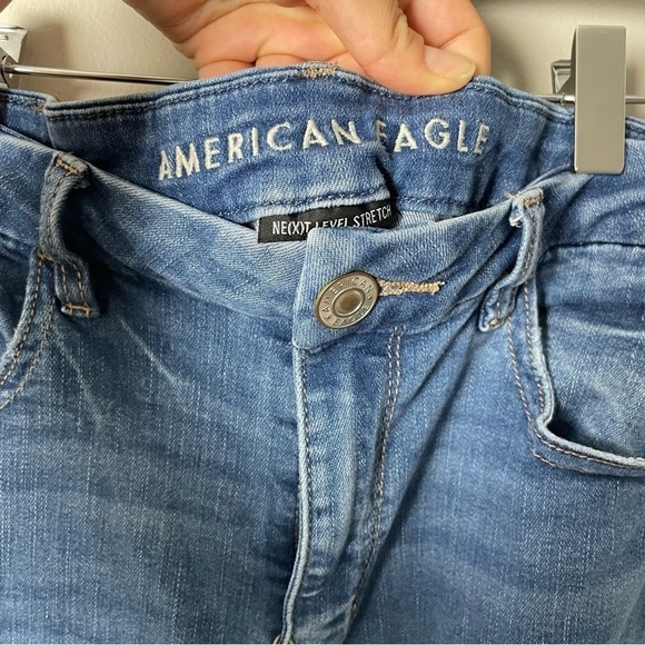 [American Eagle] Women's Curvy High Rise Raw Hem Jegging Denim Jeans - Picture 5 of 10